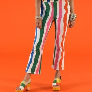 Nooworks cropped kick flare pants salvation stripe 3x sold out on site
